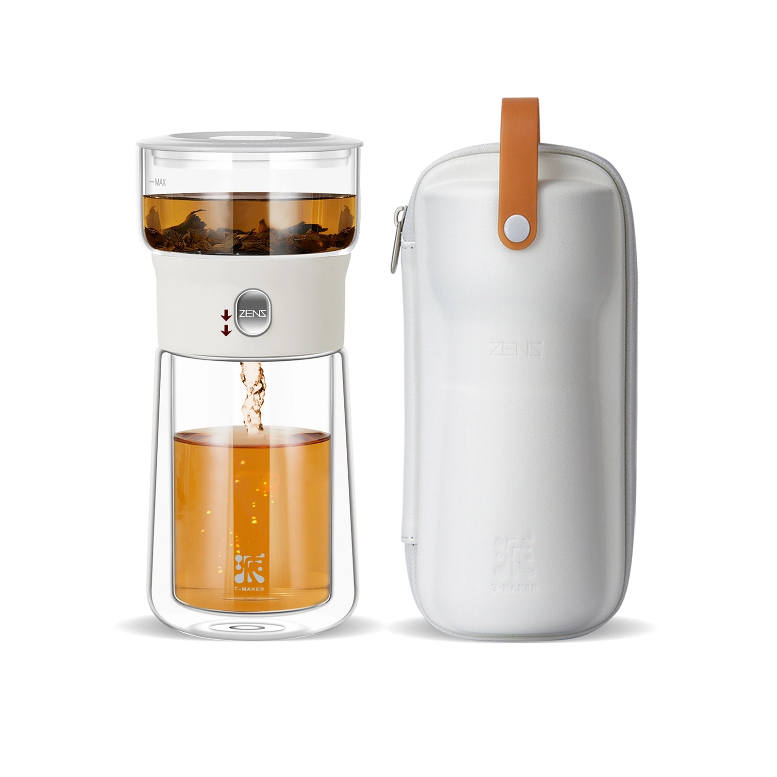 zens pai series glass smart tea maker white