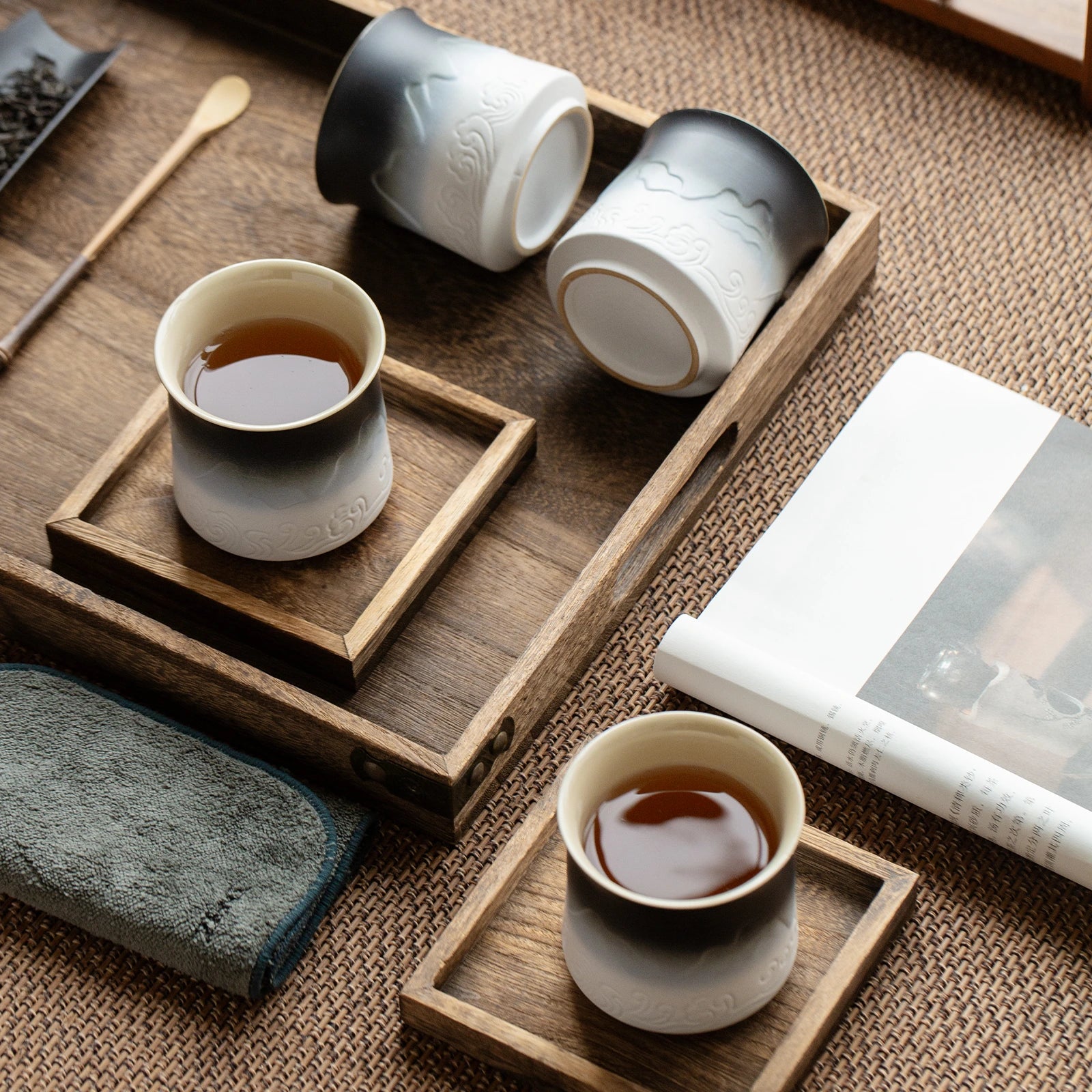 zensliving japanese tea set - ceramic tea cup set - for tea lover gifts