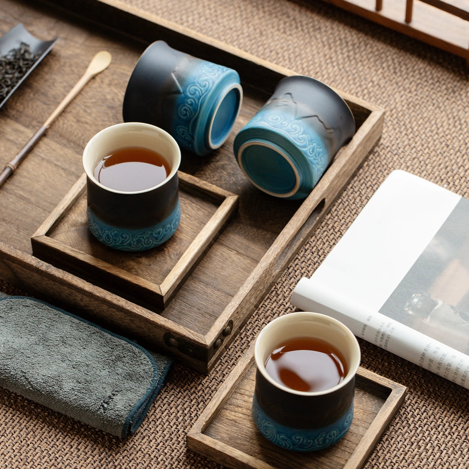 zensliving japanese tea set - ceramic tea cup set - for tea lover gifts