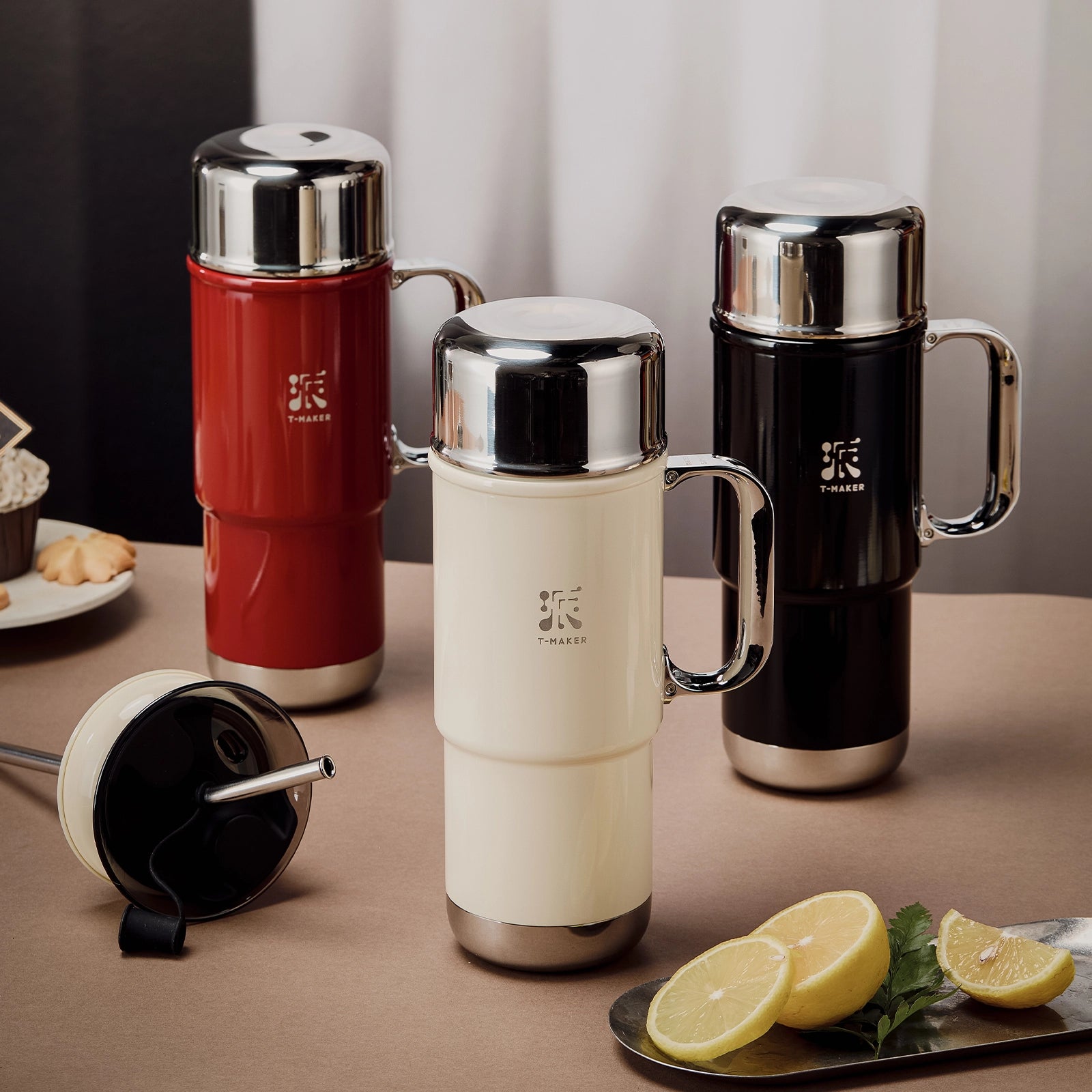 20 Oz Stainless Steel Tea Tumbler Vacuum Insulated Black