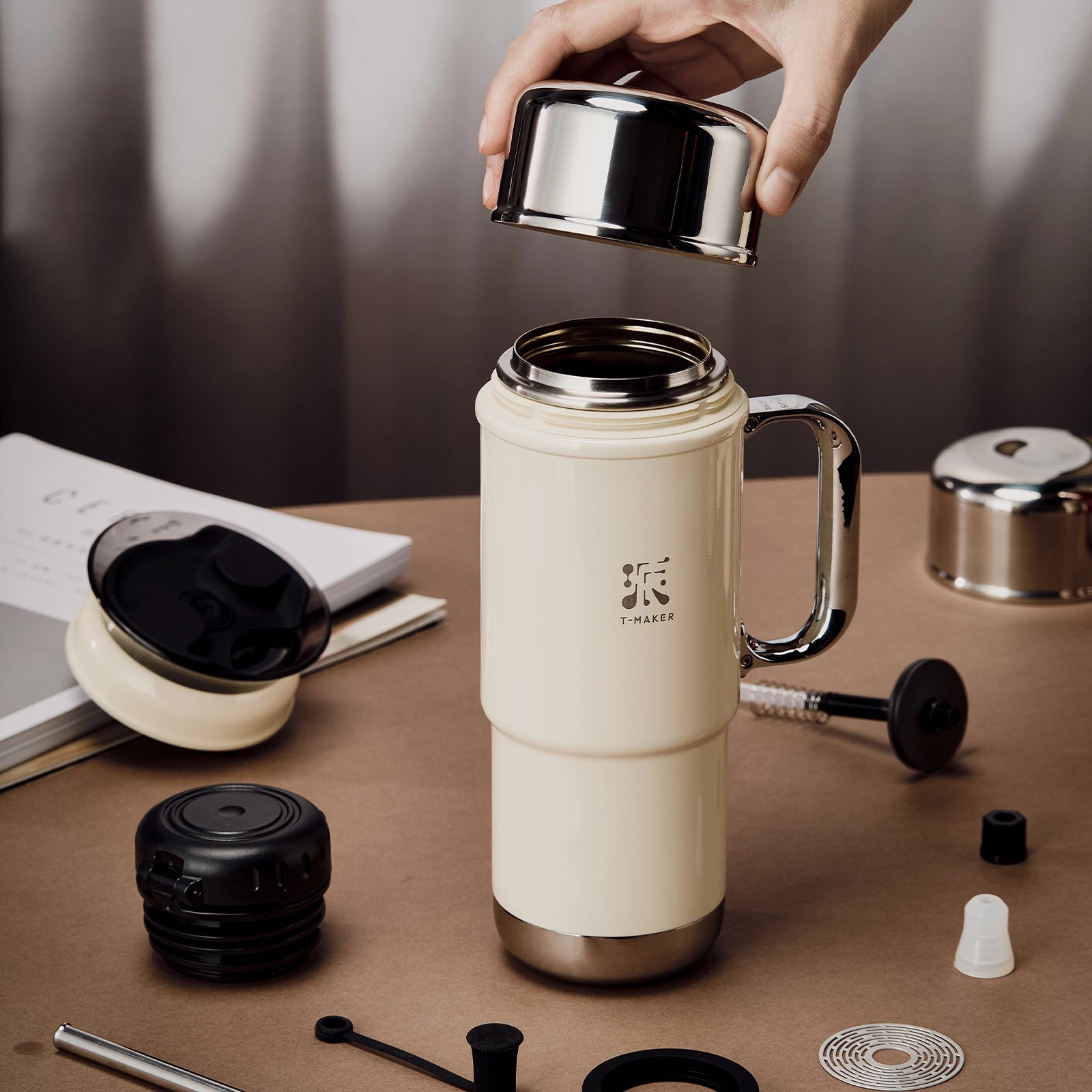 20 Oz Stainless Steel Tea Tumbler Vacuum Insulated Black