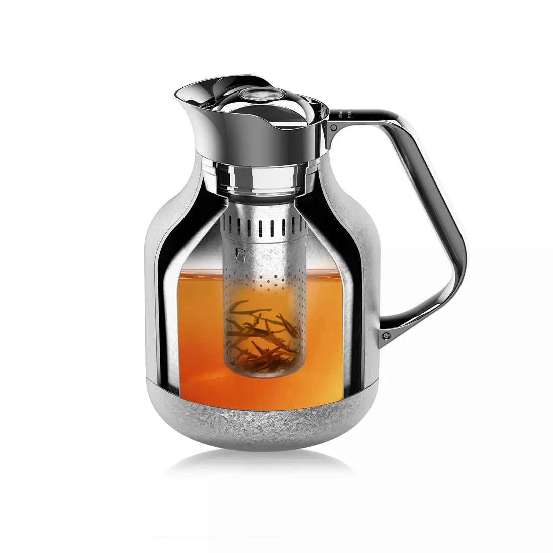 40 Oz Pure Titanium Thermal Steeping Teapot with Infuser Blue