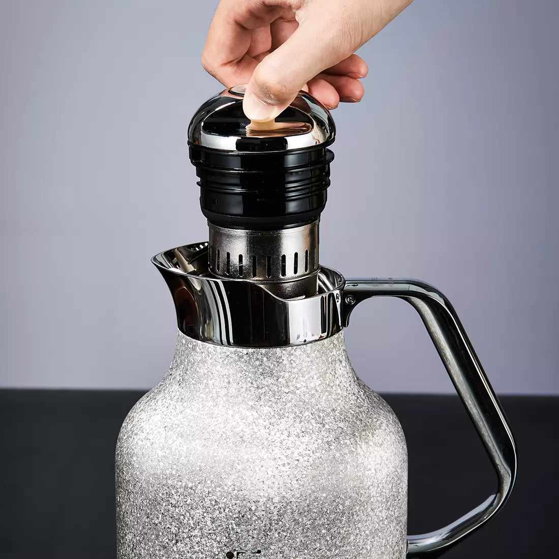 40 Oz Pure Titanium Thermal Steeping Teapot with Infuser Silver