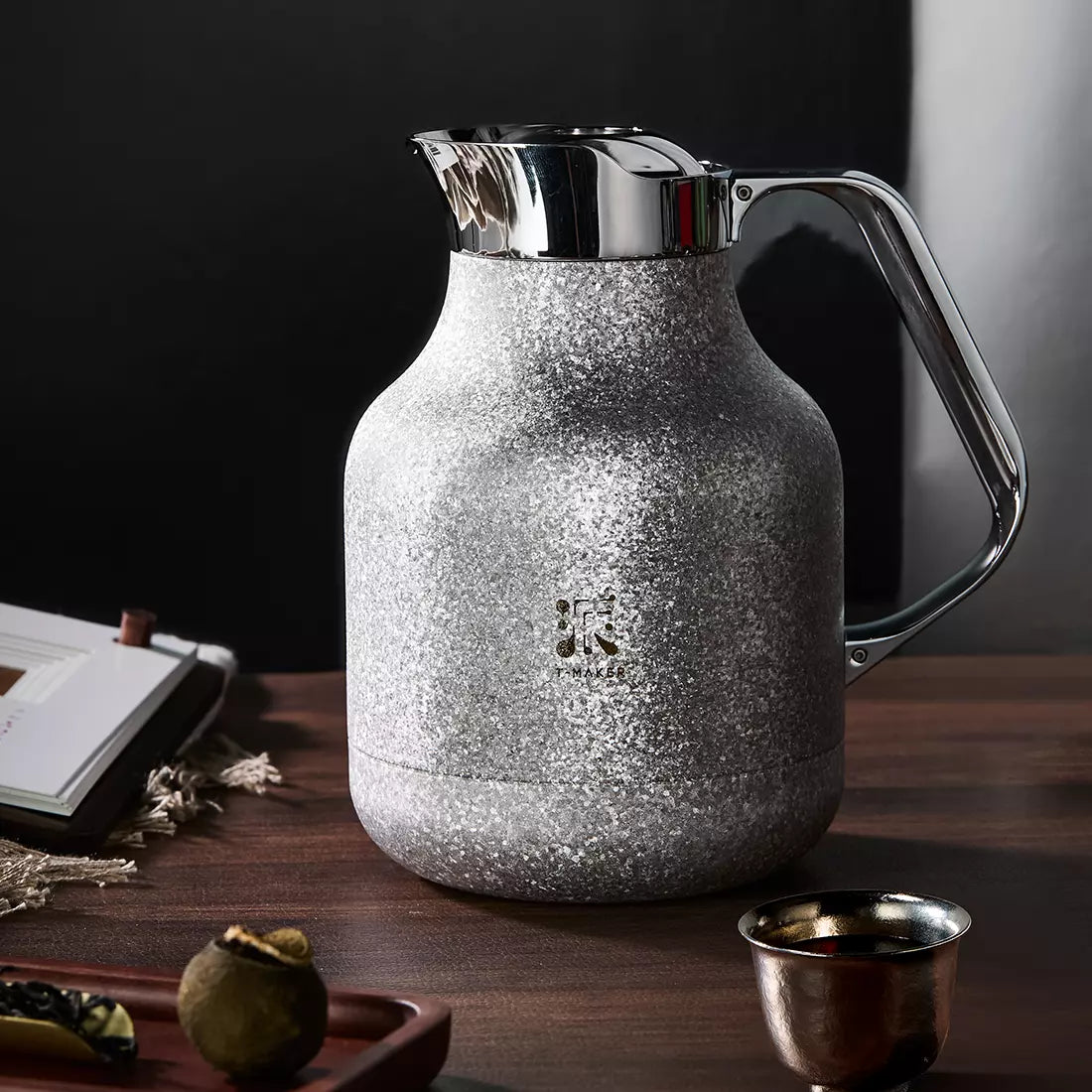 40 Oz Pure Titanium Thermal Steeping Teapot with Infuser Silver