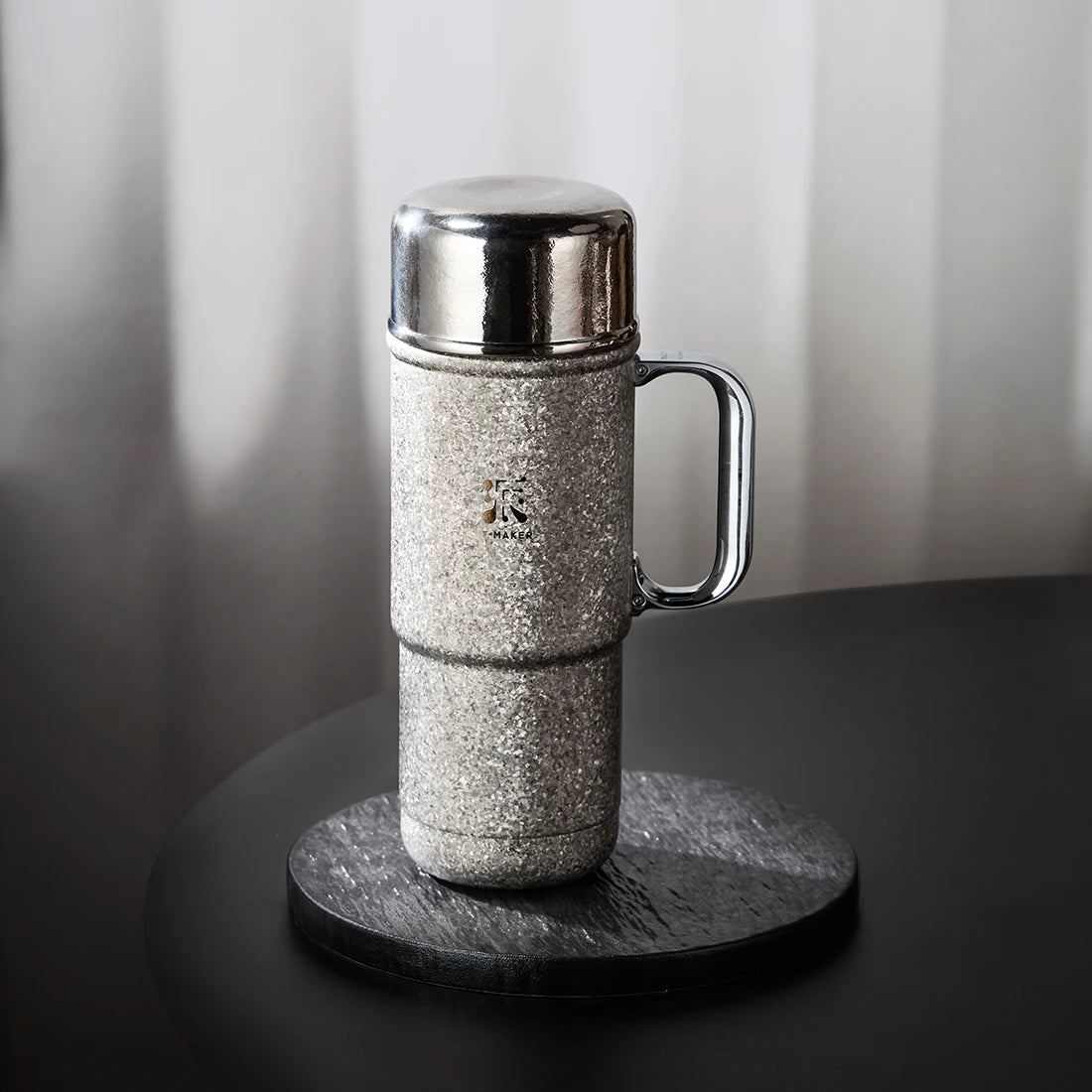 20 Oz On-the-Go Pure Titanium Tea Tumbler Vacuum Insulated Silver
