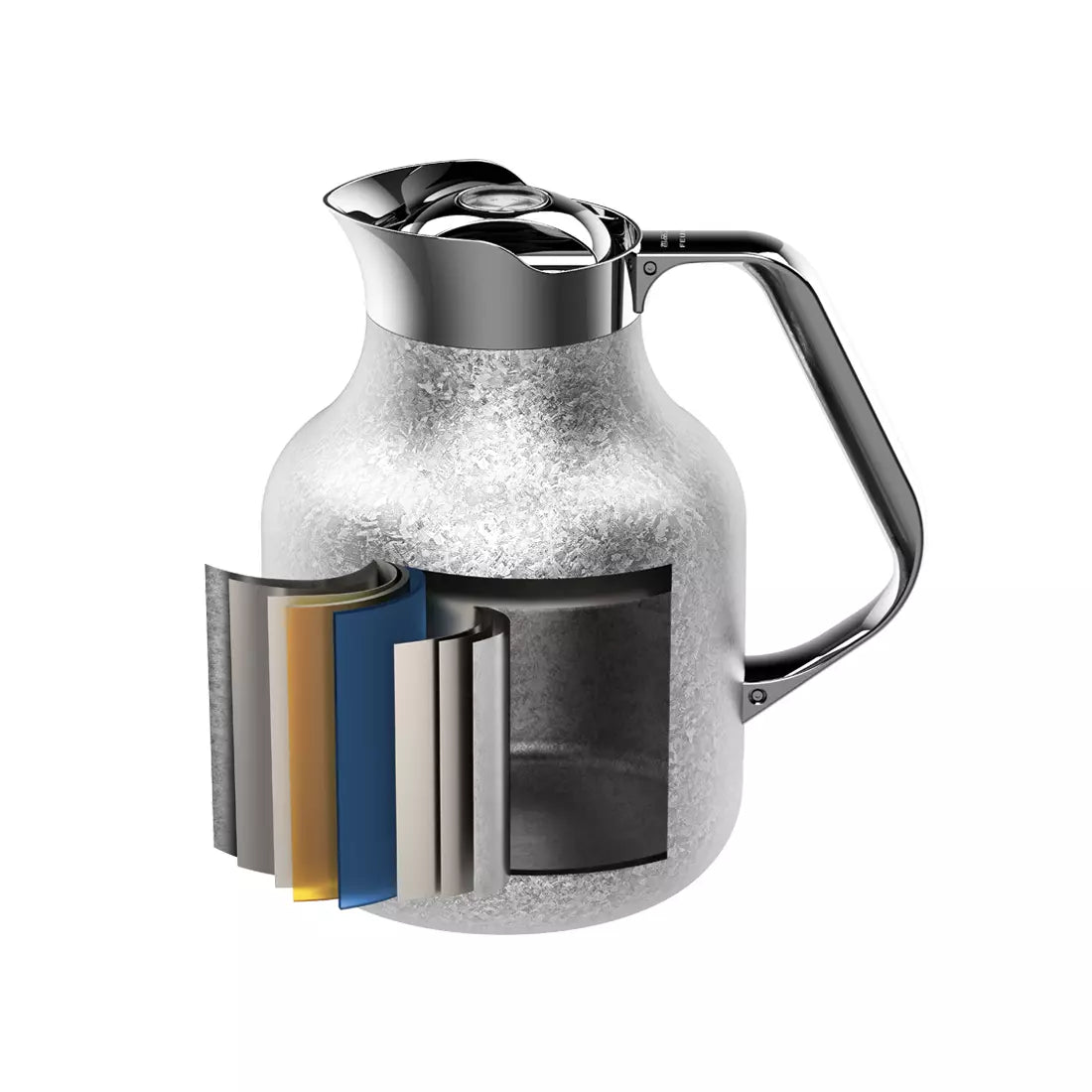 40 Oz Pure Titanium Thermal Steeping Teapot with Infuser Blue