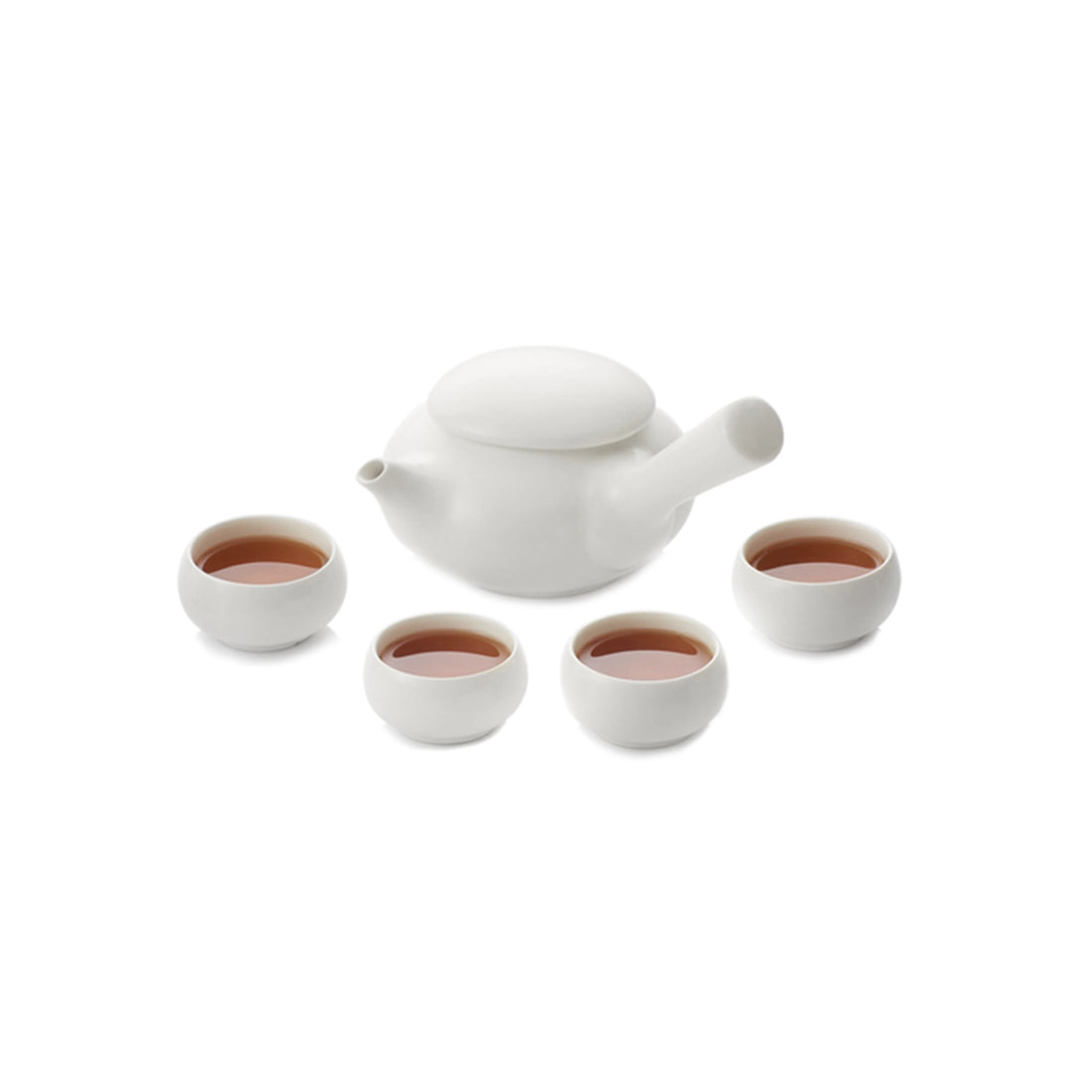 Porcelain Teapot with 4 Cups &amp; Coaster Set Gift for Tea Lover