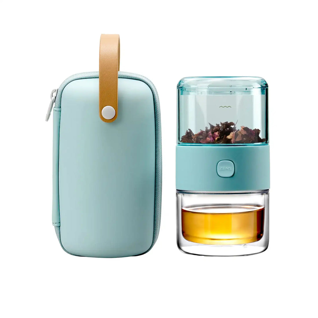 Portable Tea Maker for Loose Tea Steeper 4.7 Oz Cup Blue