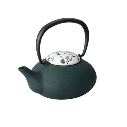 Japanese Hand-crafted Iron Teapot - Mosaic Green