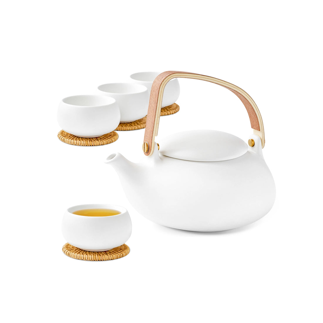 zensliving white-ceramic-teapot-set with cups