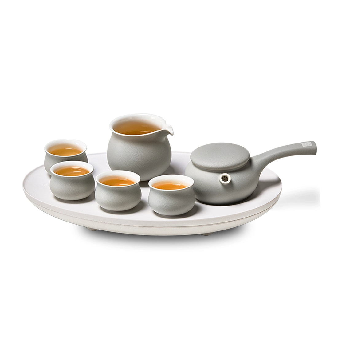 ZENS Matte Gray Ceramic Traditional Kongfu Tea Set