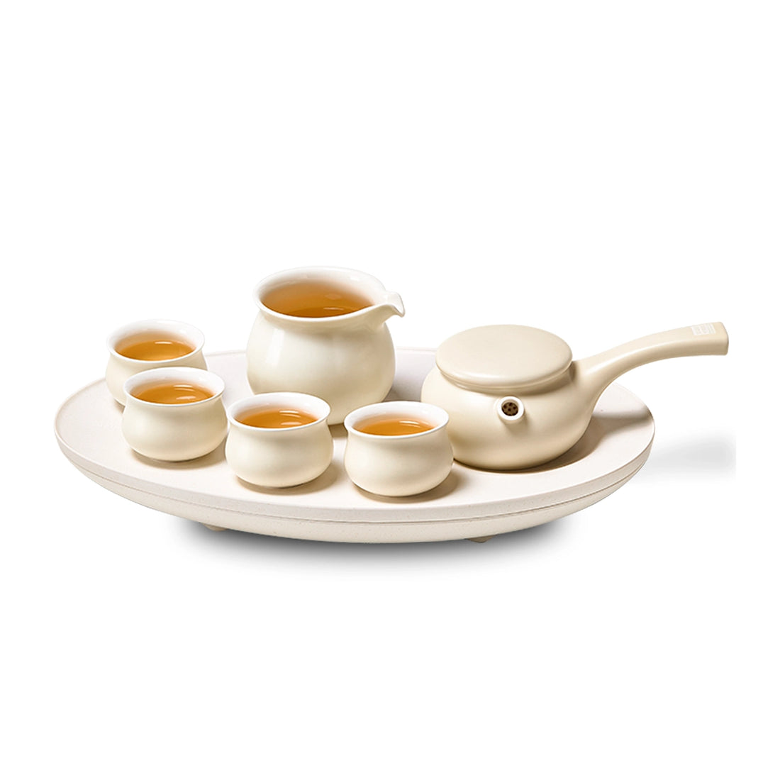 ZENS Smooth Yellow Ceramic Traditional Kongfu Tea Set