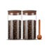 Zens 37oz Airtight Coffee Canister with Wood Lid and Scoop