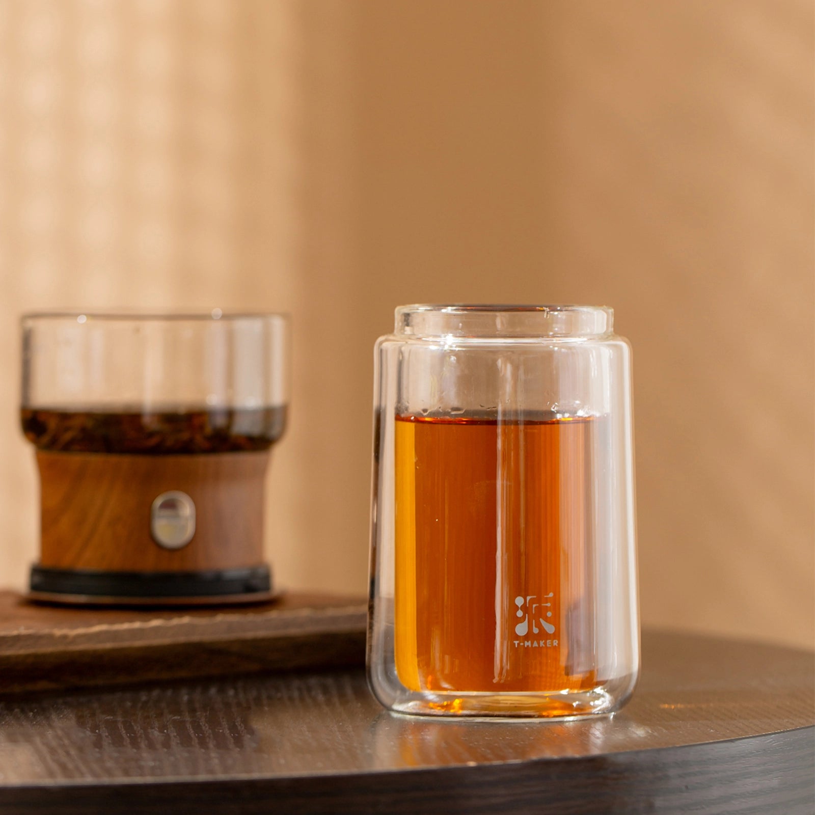 ZENS Novelty Teakwood Smart One Touch Tea Maker