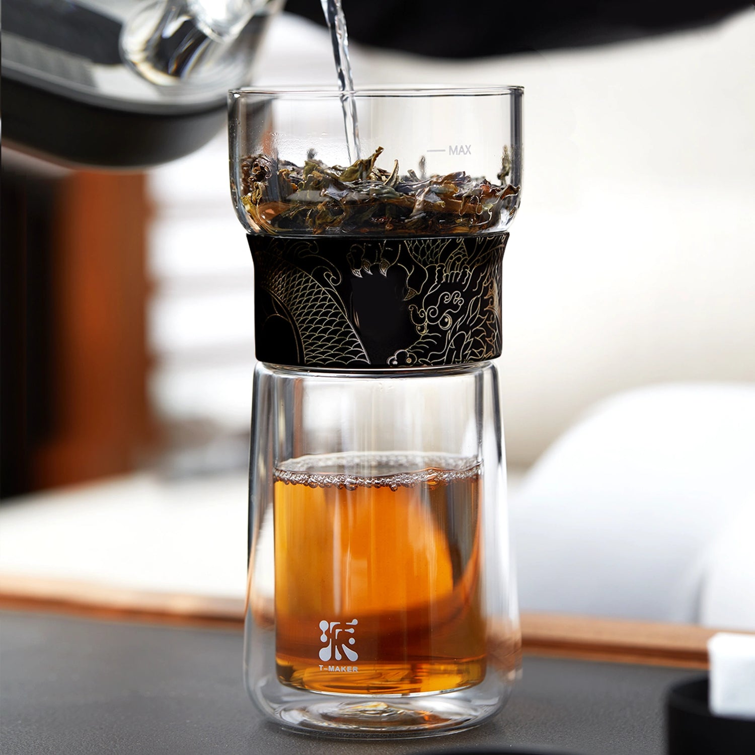 ZENS Black Dragon Solo Glass Tea Brewer