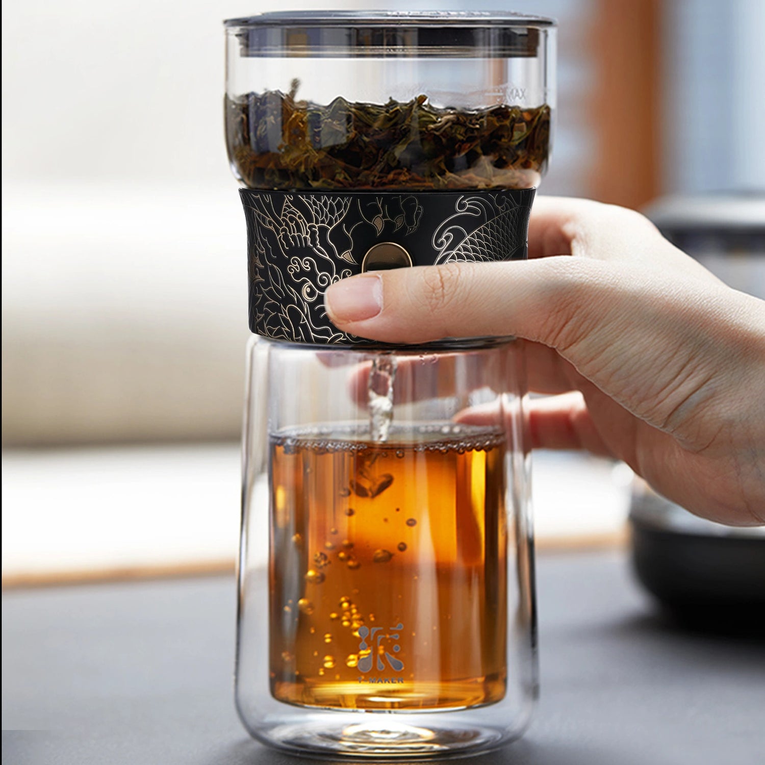 ZENS Black Dragon Solo Glass Tea Brewer