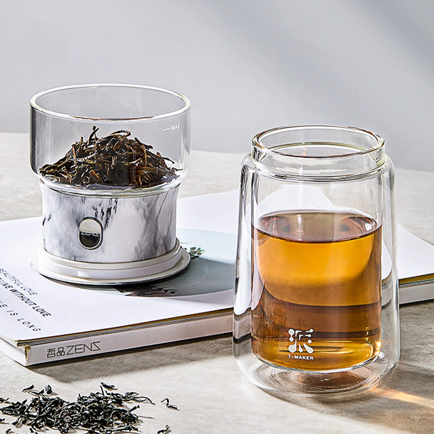 ZENS Modern Marble Solo Loose Tea Steeper