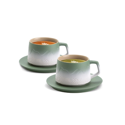 zensliving-cappuccino mug set for coffee-ceramic cup set-gift set