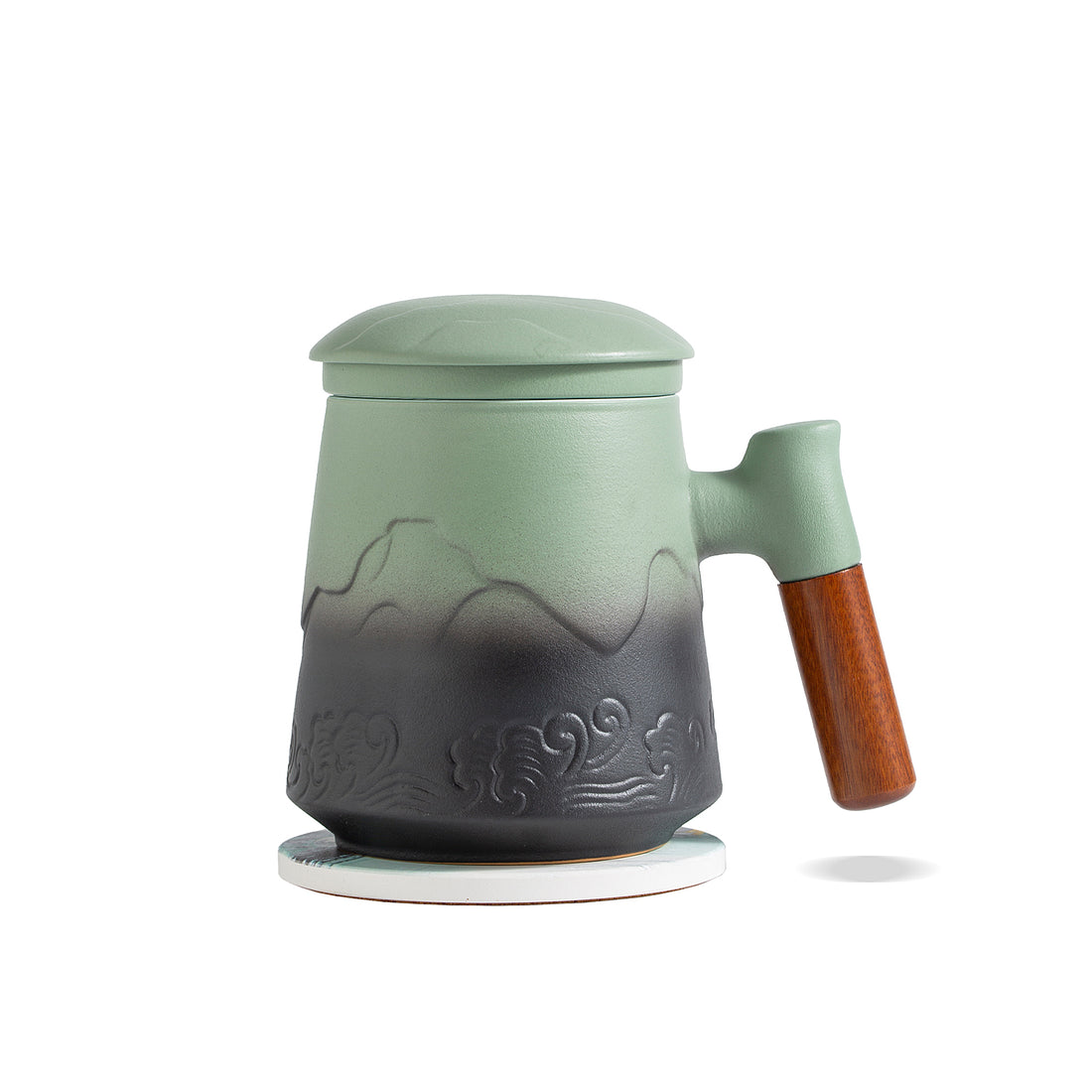 Tea Infuser Mug &amp; Coaster 15 Oz