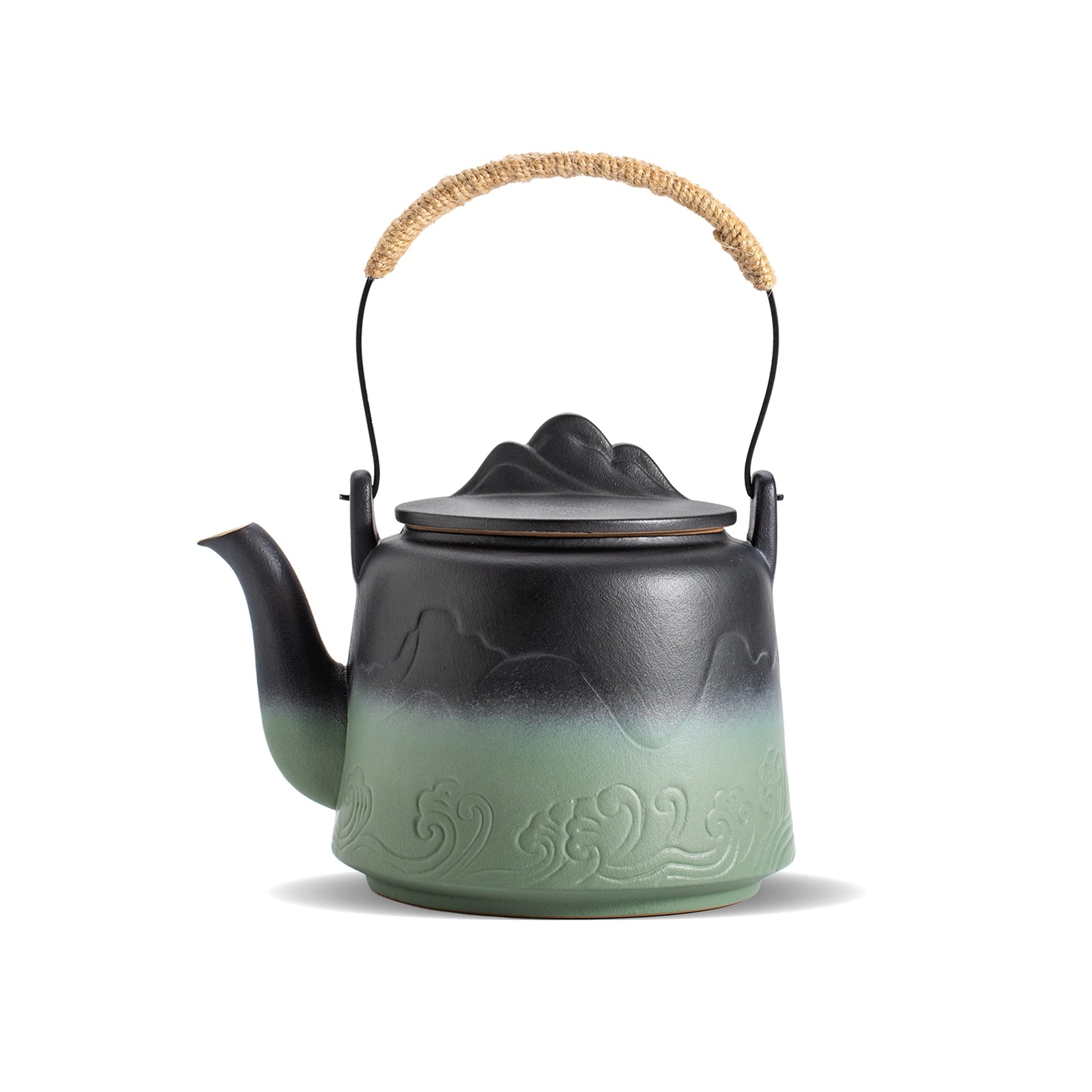 zensliving-japanese teapot pea green