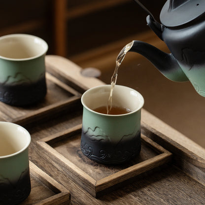 Shanhai Series 4 Japanese Tea Cups Tea Set for Adults