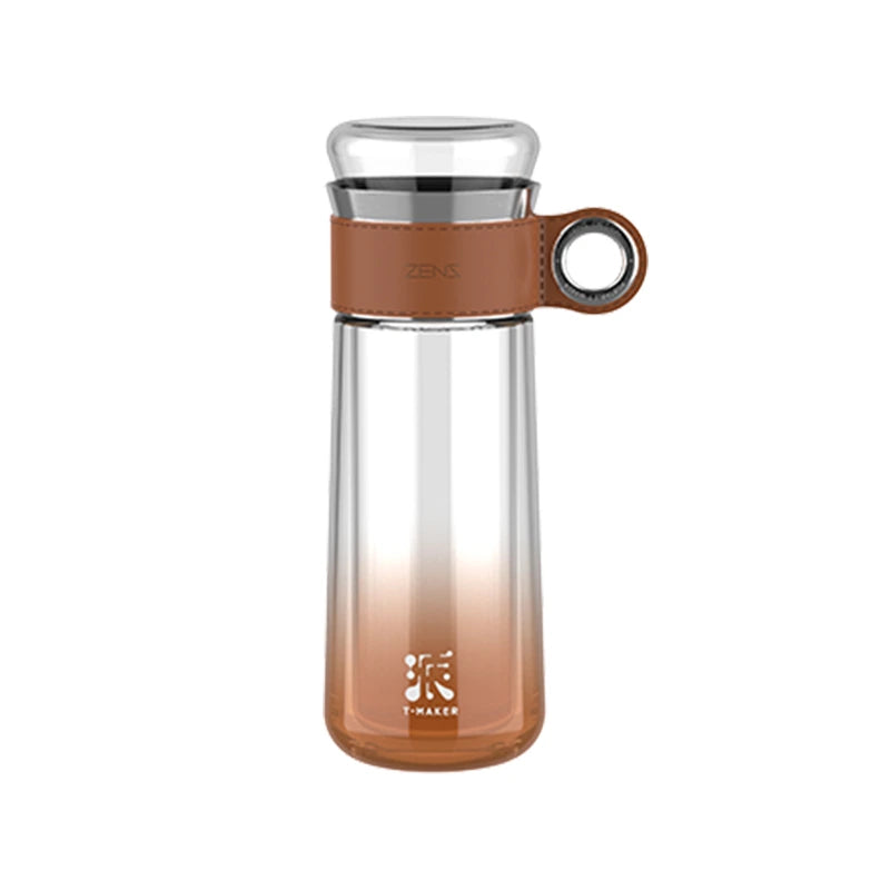 10 Oz Portable Tea Maker for Tea-Water Separation Gradient Amber