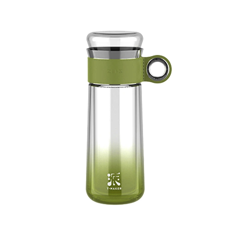 10 Oz Portable Tea Maker for Tea-Water Separation Gradient Green