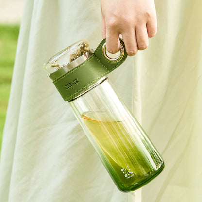 10 Oz Portable Tea Maker for Tea-Water Separation Gradient Green