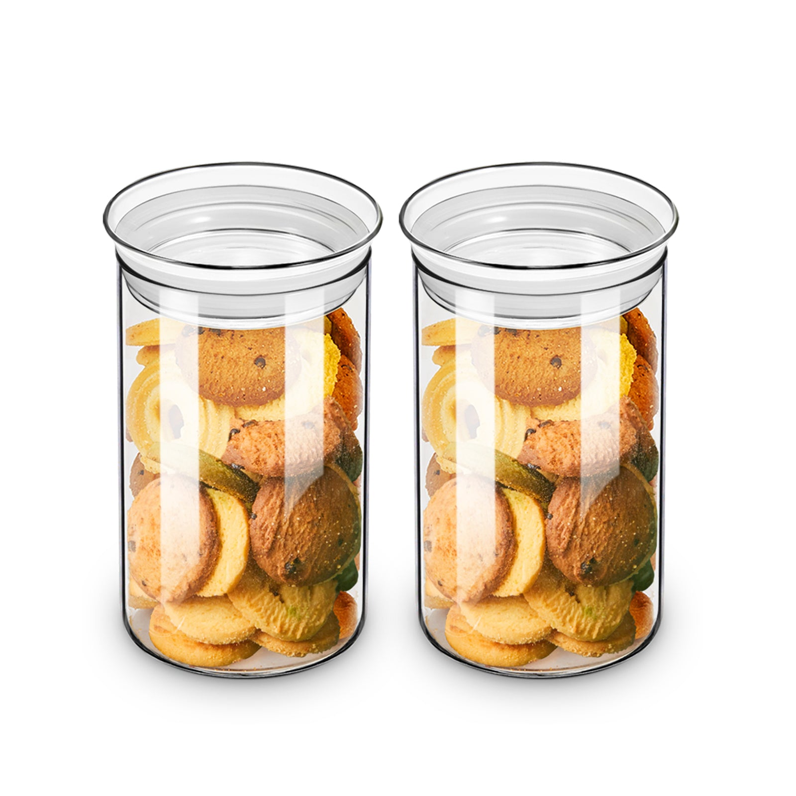 37Oz Kitchen Airtight Glass Storage 2 Canisters Set