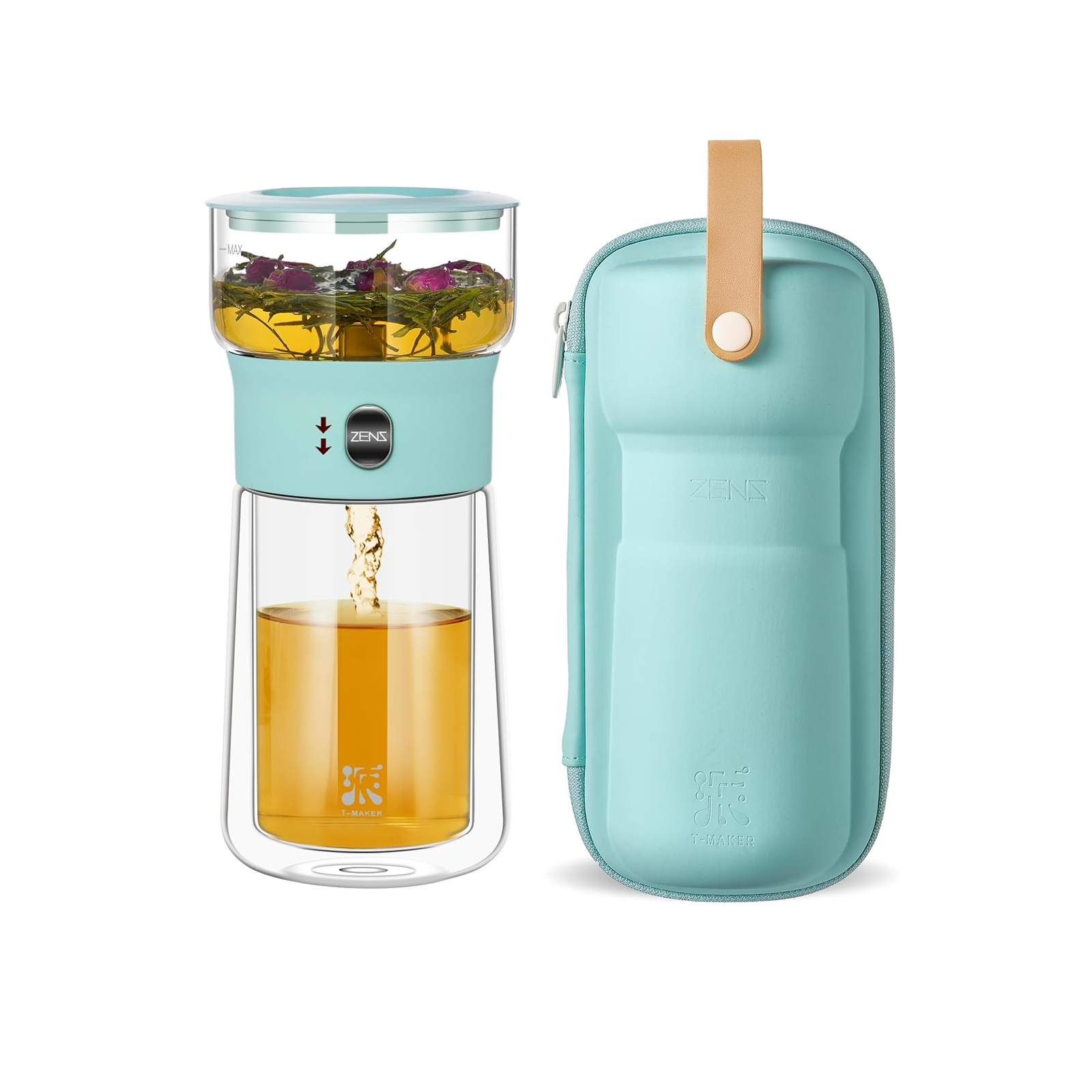 Smart Tea Maker for Loose Tea Lover Gift 9 Oz Cup Blue