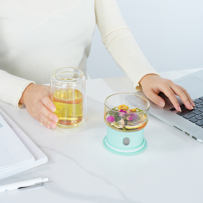 Smart Tea Maker for Loose Tea Lover Gift 9 Oz Cup Blue