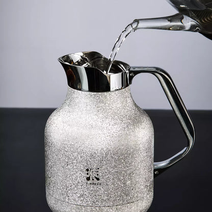 40 Oz Pure Titanium Thermal Steeping Teapot with Infuser Silver