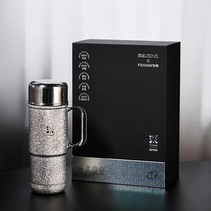 20 Oz On-the-Go Pure Titanium Tea Tumbler Vacuum Insulated Silver