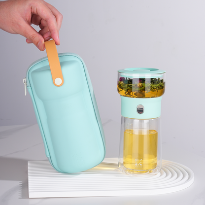 Smart Tea Maker for Loose Tea Lover Gift 9 Oz Cup Blue