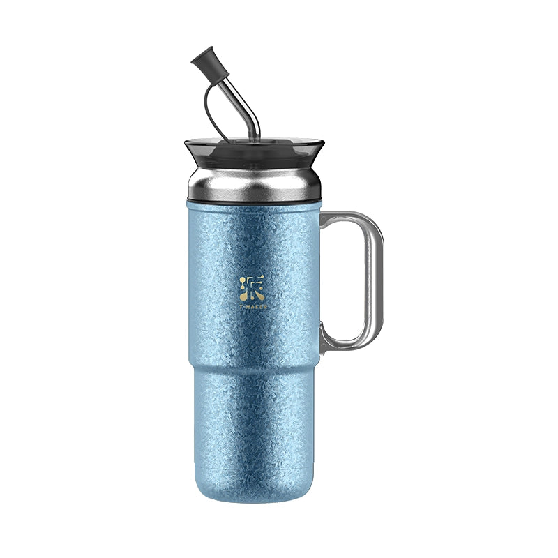 20 Oz Smart Pure Titanium Tea Tumbler Vacuum Insulated Blue