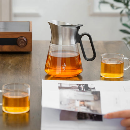 Glass Infuser Teapot 23 Oz with 2 Cups for Hot Tea Diffusers