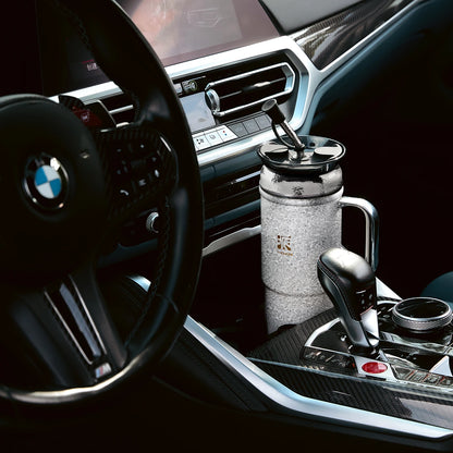 20 Oz On-the-Go Pure Titanium Tea Tumbler Vacuum Insulated Silver
