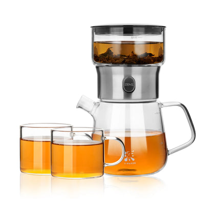 Share Portable Gongfu Teapot Set Black with 2 Cups