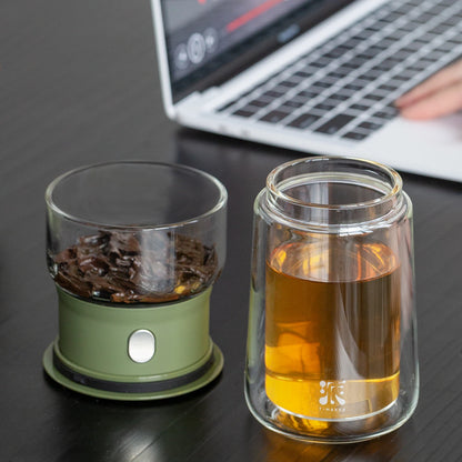 Smart Tea Maker with 9 Oz Tea Cup &amp; Modern Bag Army Green
