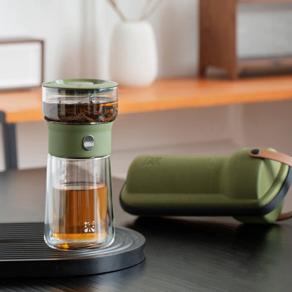 Smart Tea Maker with 9 Oz Tea Cup &amp; Modern Bag Army Green
