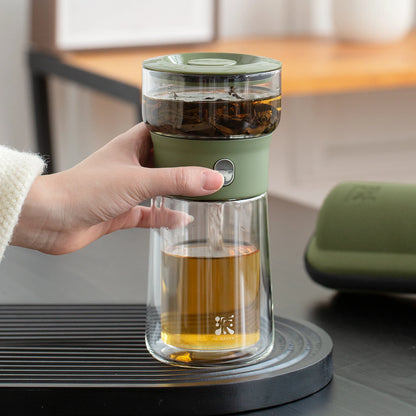 Smart Tea Maker with 9 Oz Tea Cup &amp; Modern Bag Army Green